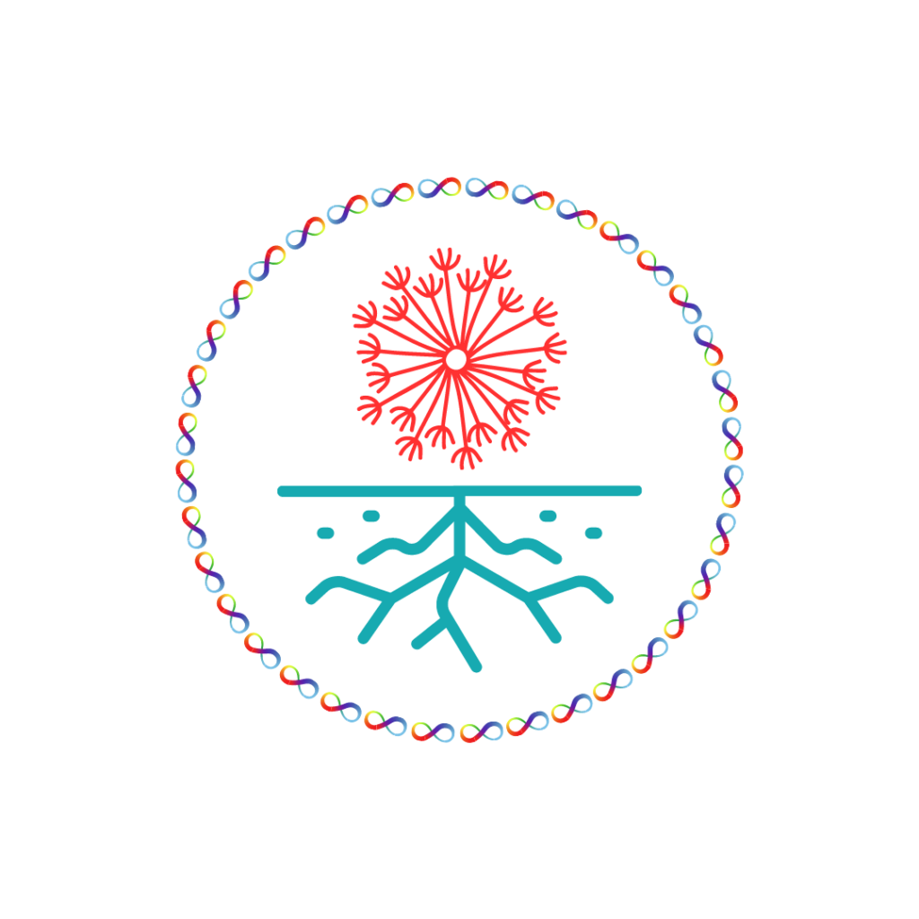 Logo de la Cohorte Marianne avec un arbre de la vie et un dandélion.